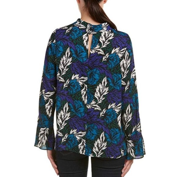 Vince Camuto, Ruffle Cuff Blouse, Floral, Large - Picture 2 of 8